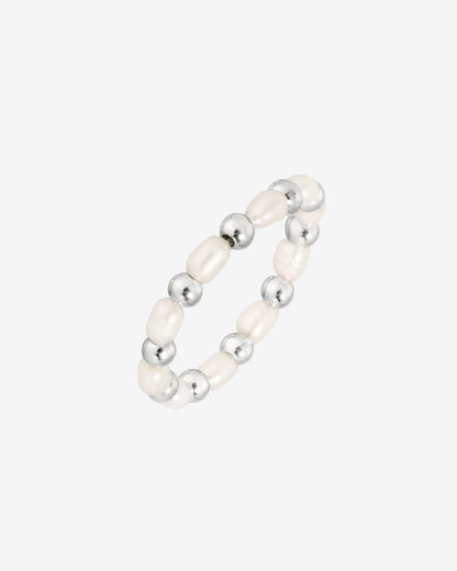 Pearl'n'Beads Ring Silber