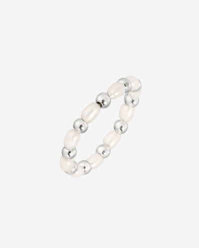 Pearl'n'Beads Ring Silber