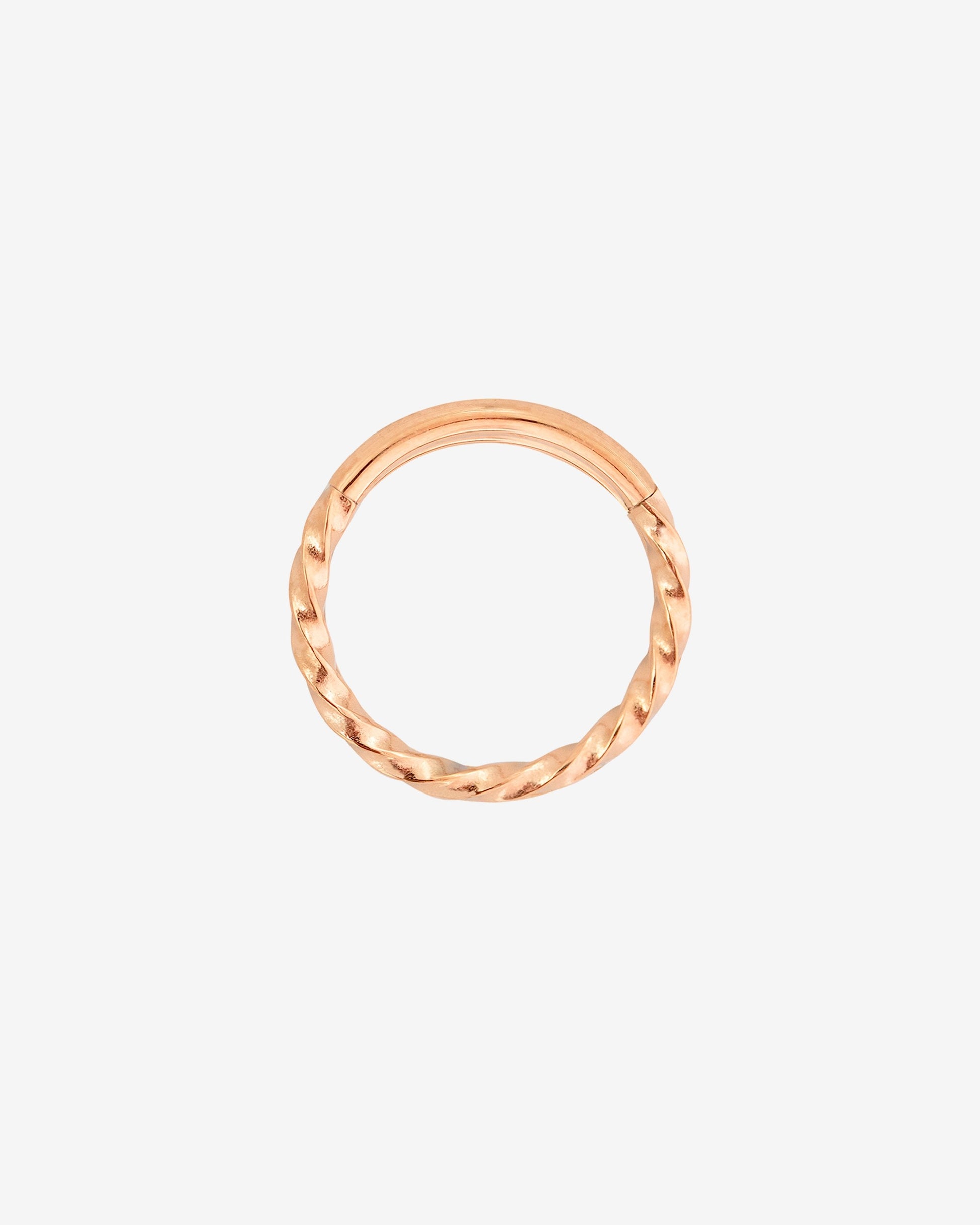 Twisted Click Piercing Ring Rose Gold