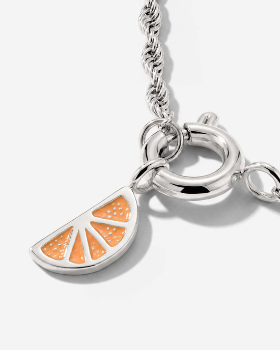 Juicy Rope Chain Necklace Set Silver