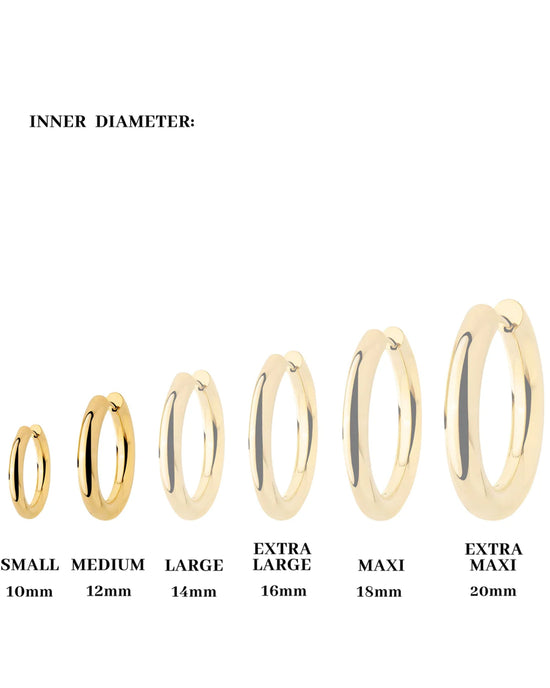 Chunky Lover Hoop Set Small Silver