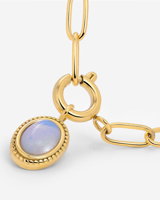 Opaline Oval Links Necklace Set gold