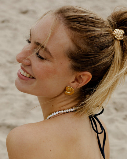 Shell Hair Tie Black