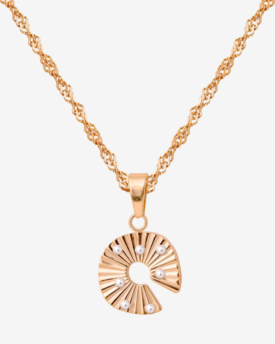 Sparkling Donut Necklace Rose Gold