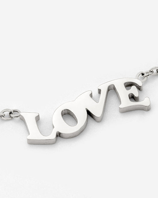 Love is Love Necklace Silver
