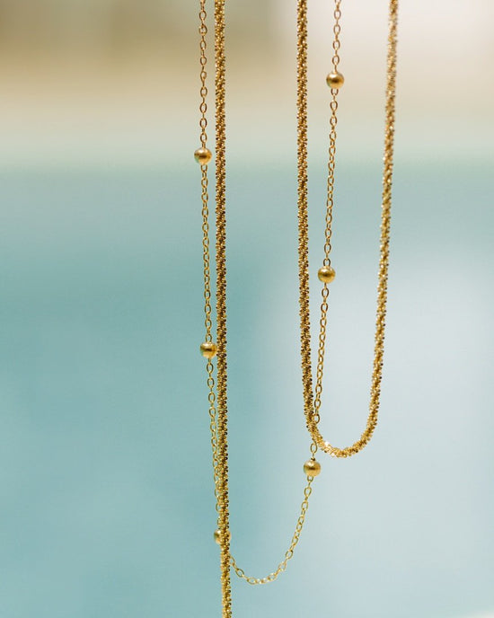 Criss Cross Chain Necklace Silver