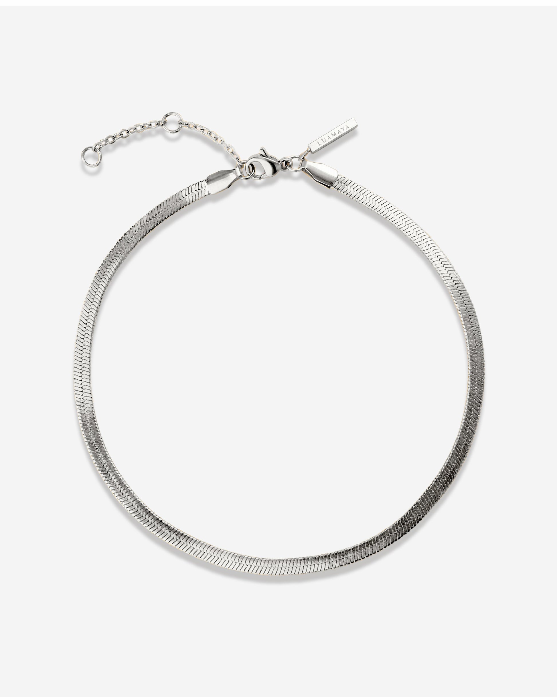 Slim Herringbone Anklet