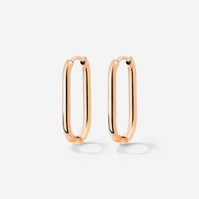 Oval Hoops Small Rose Gold