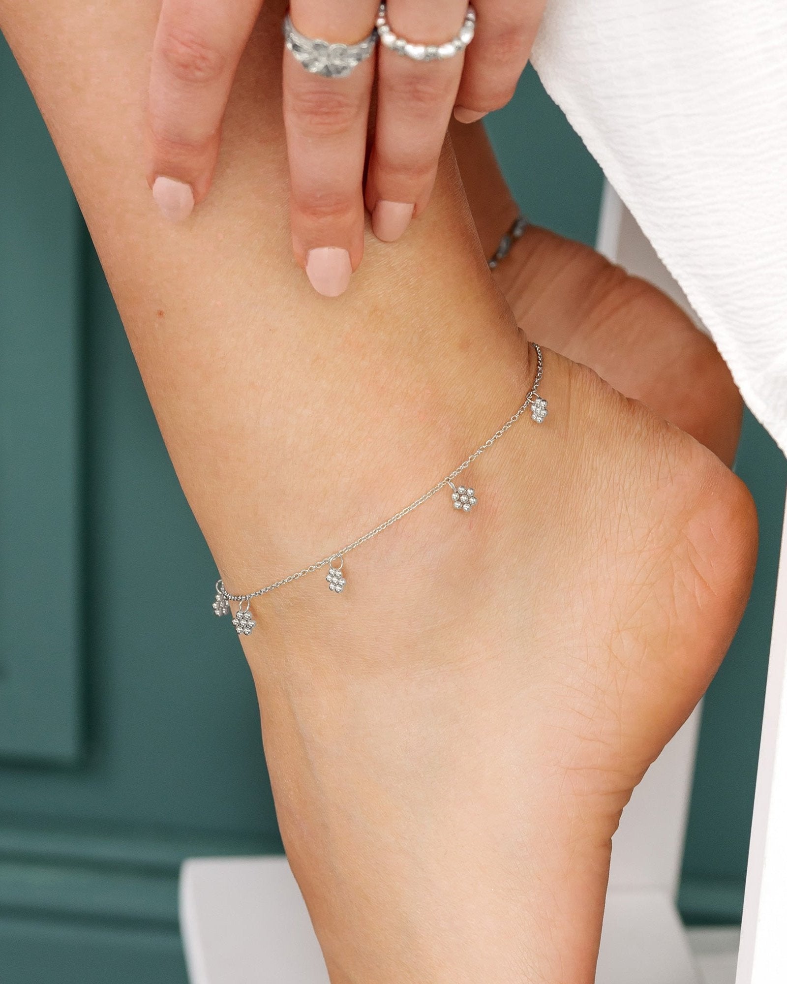 Blooming Anklet Silver