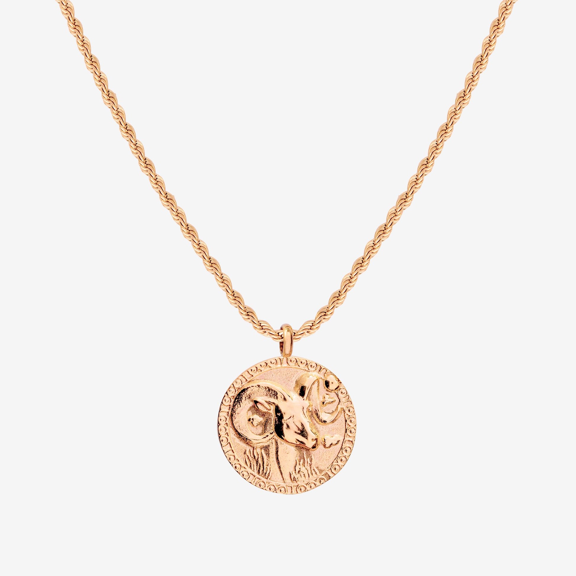 Zodiac Sign Necklace Rose Gold