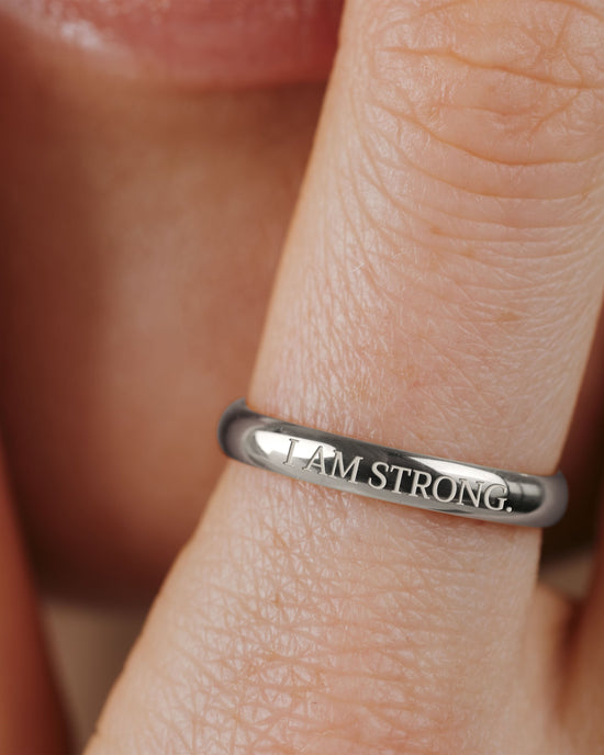 I am strong Ring Silver