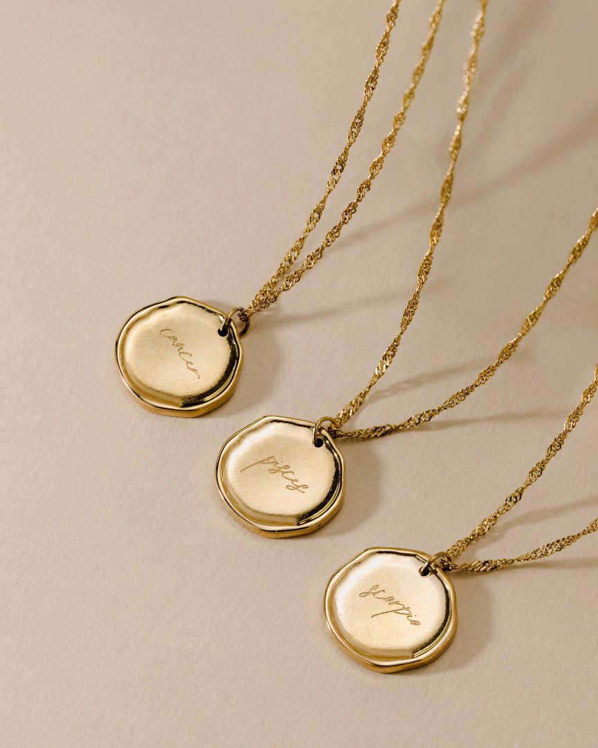Zodiac Necklace – Scorpio Gold