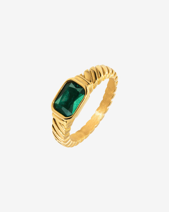 Brilliant Emerald Ring Gold