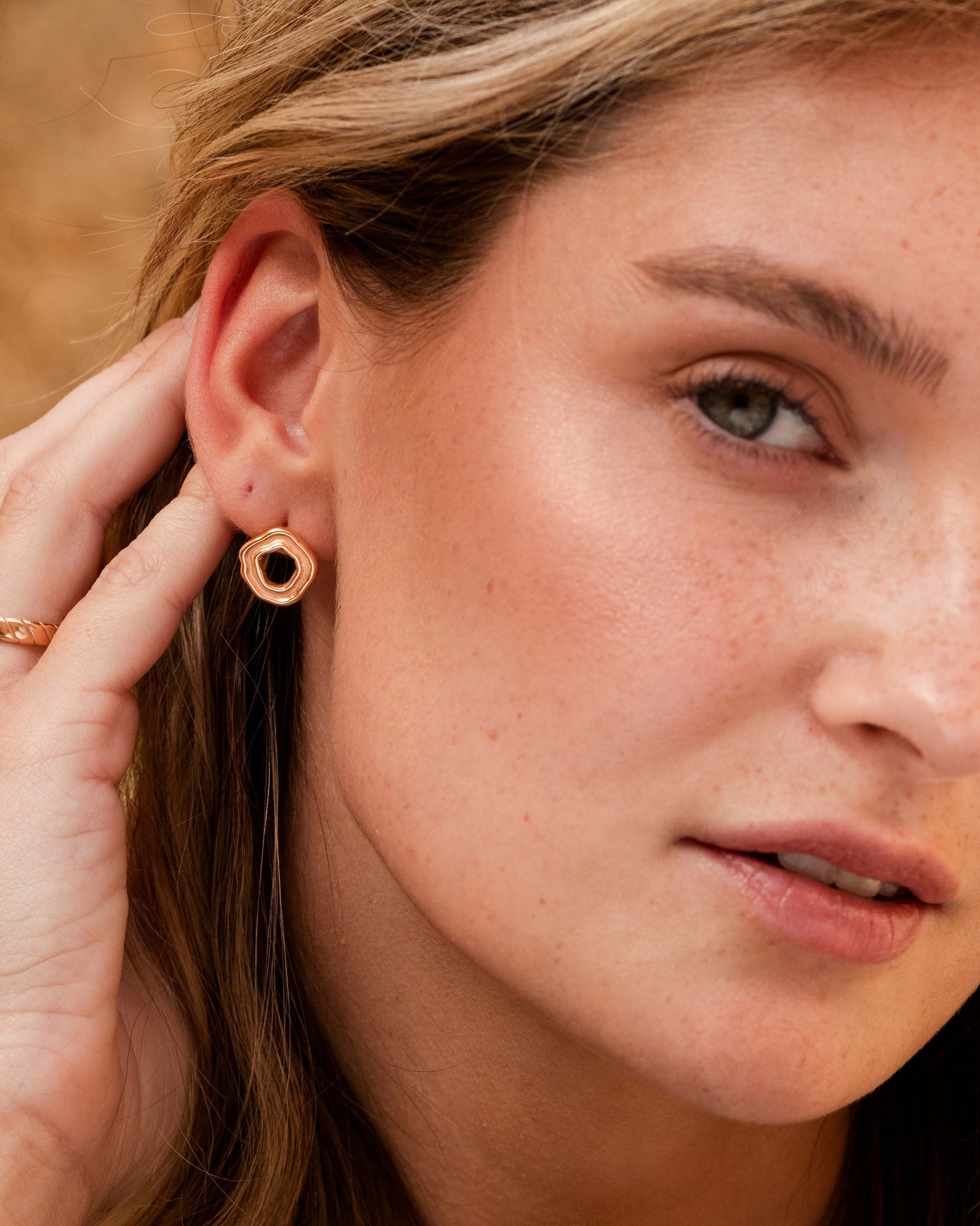 Coastal Charm Studs Rose Gold