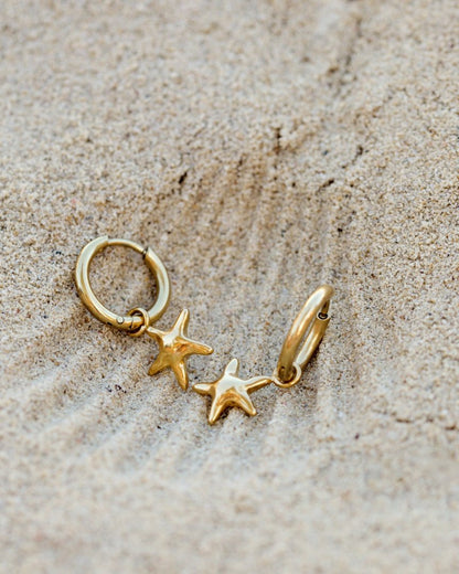 Sea Star Hoop Set Small Silver