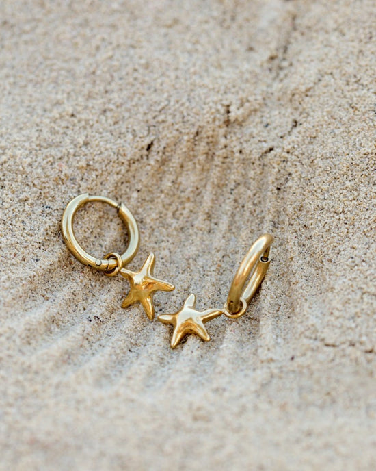 Sea Star Hoop Set Small Silver