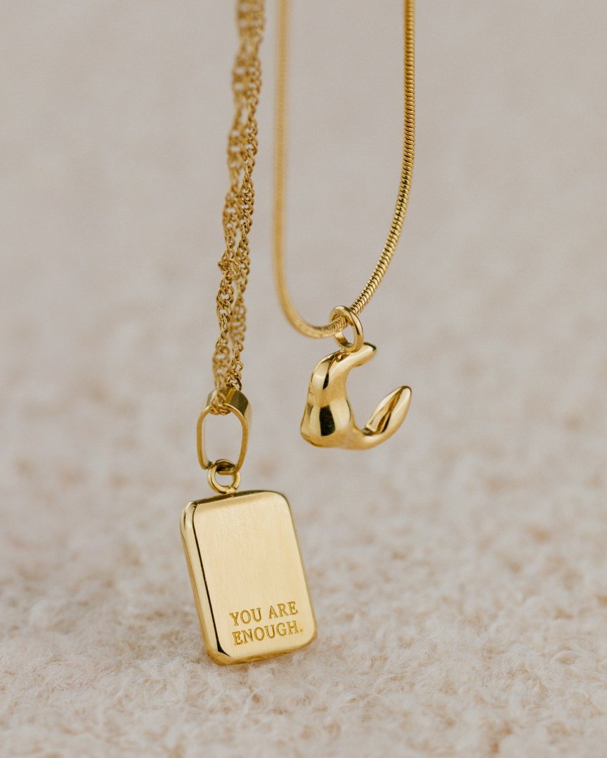 You are enough Necklace gold