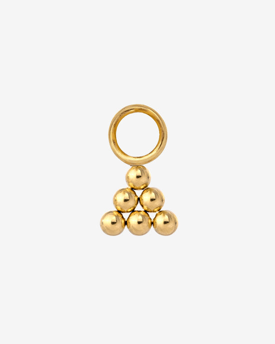Tiny Beads Twisted Hoop Set Small gold