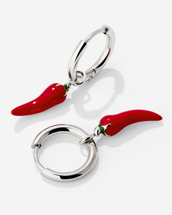 Chili Hoop Set Small Silver