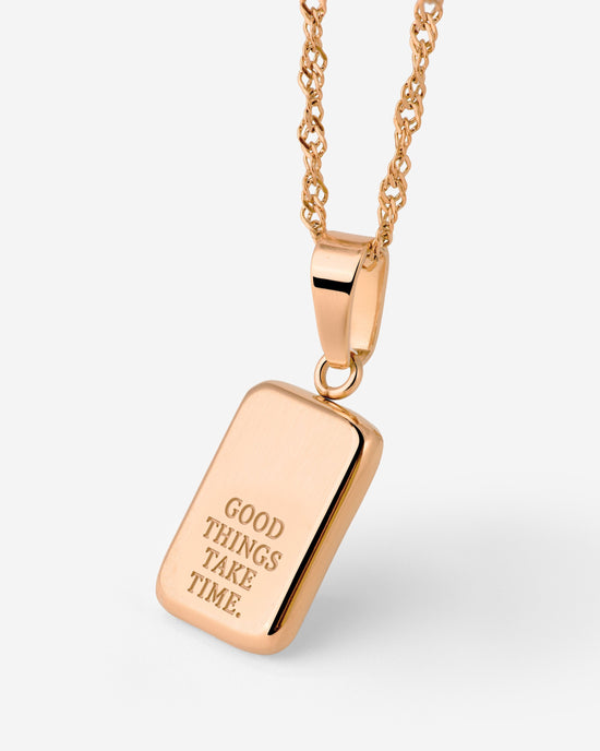 Good things take time Necklace Rose Gold