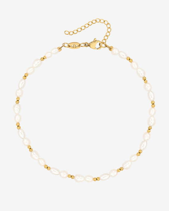 Summertime Pearl Anklet Gold