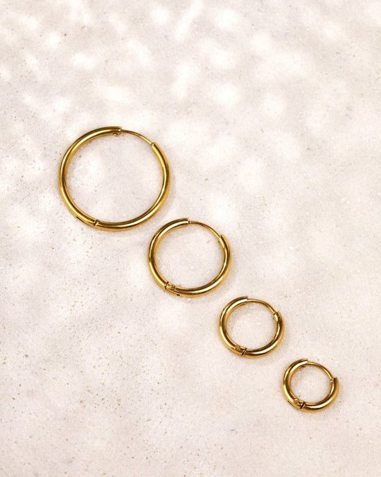 Clean Hoop Set Small Silver
