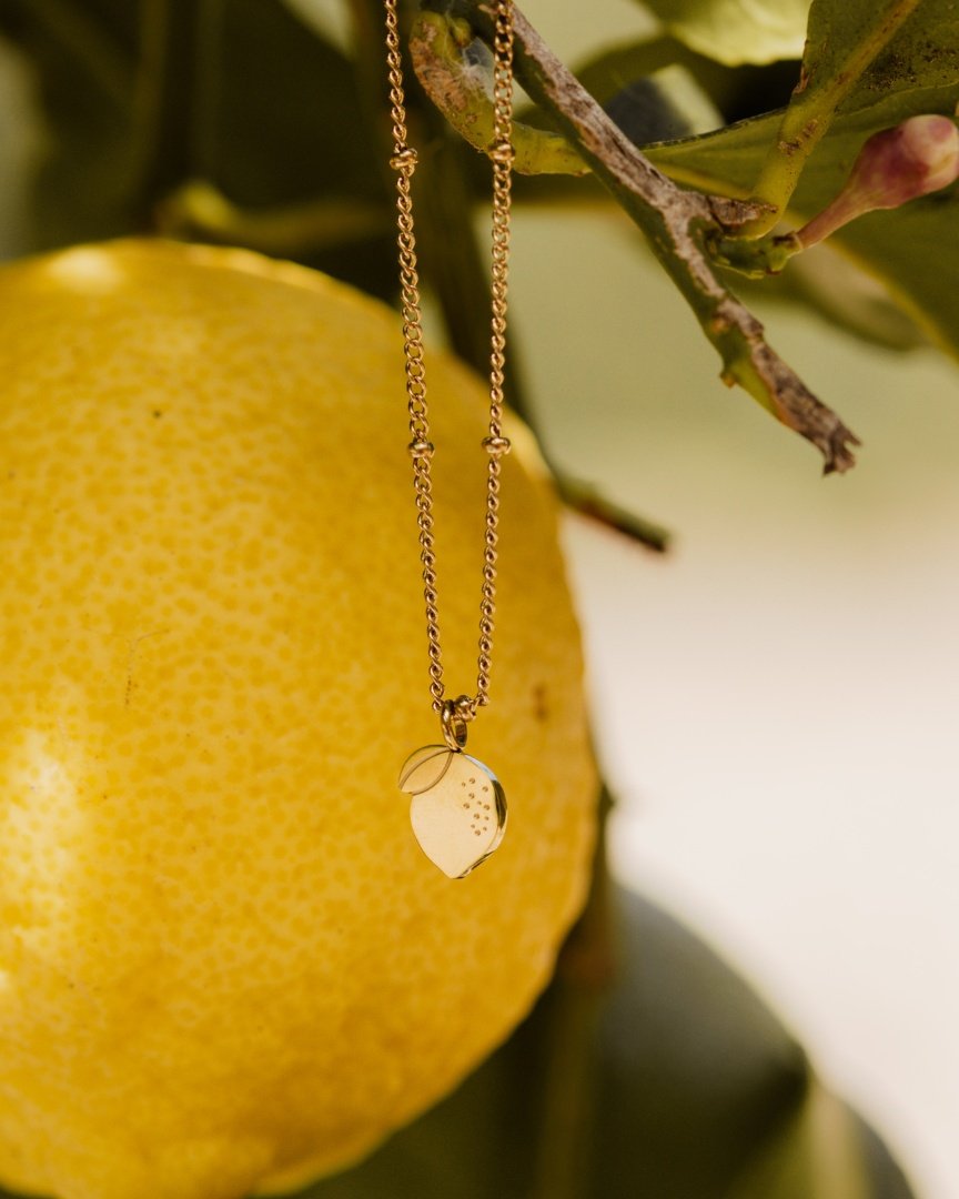 When Life gives you Lemons Necklace Gold