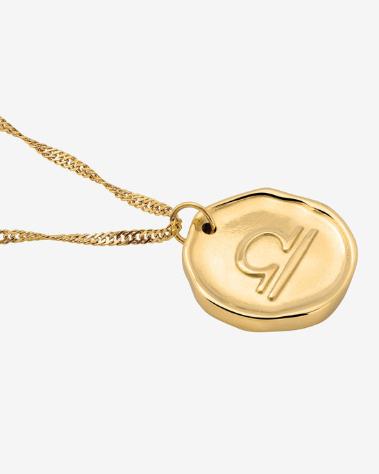 Zodiac Necklace – Libra Gold
