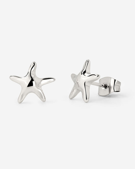 Sea Star Studs Silver