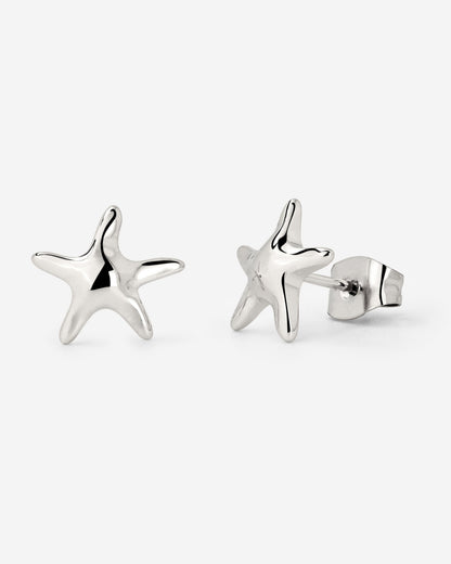 Sea Star Studs Silver