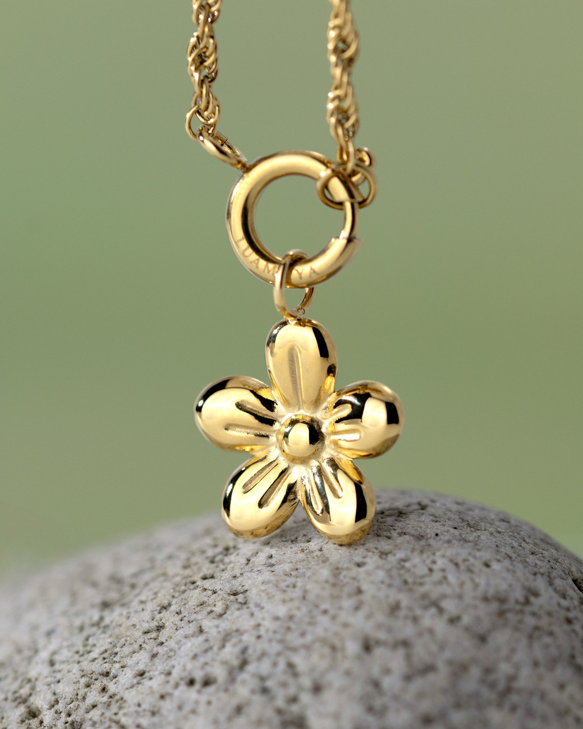 Blossom Rope Chain Necklace Set Rose Gold