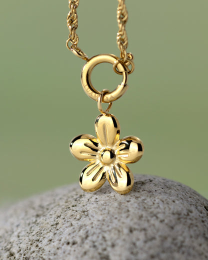 Blossom Rope Chain Necklace Set Rose Gold