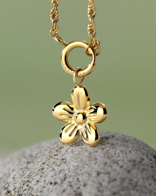 Blossom Rope Chain Necklace Set Rose Gold