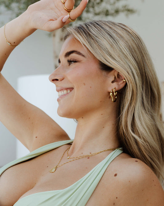 Solar Wave Hoop Studs Large