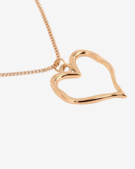 Melting Heart Necklace Rose Gold