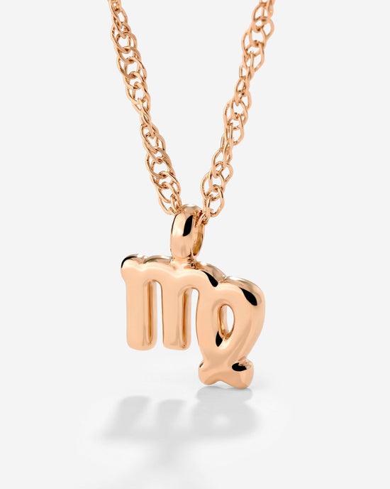 Virgo Bubble Necklace Rose Gold