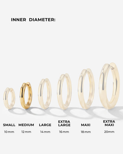Chunky Hoopies Medium Gold