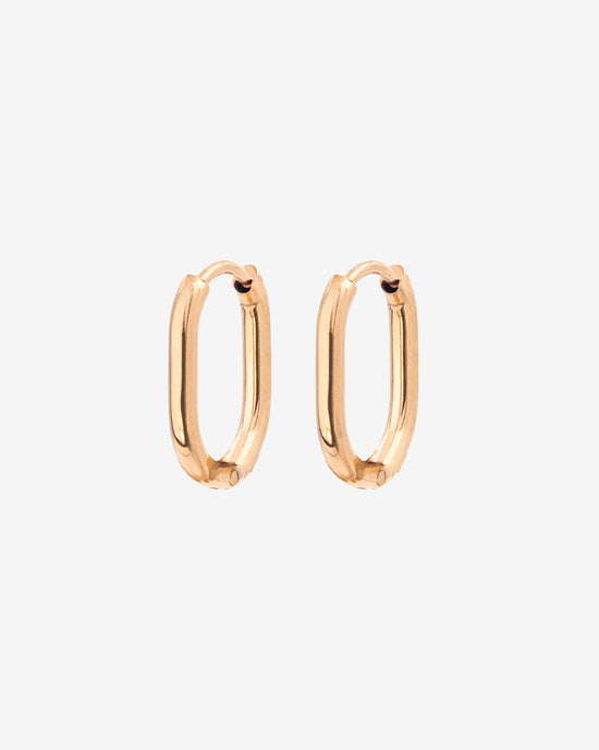 Oval Hoops Baby Rose Gold