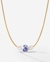 Painted Blue Necklace