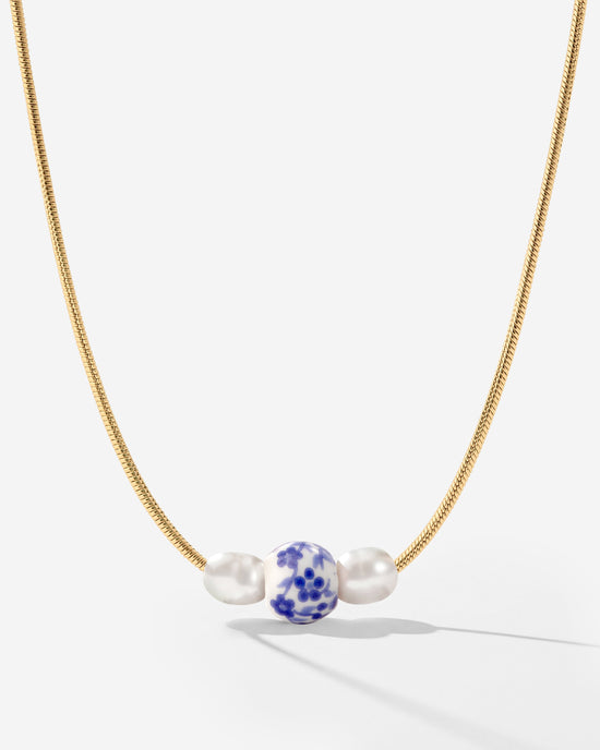 Painted Blue Necklace