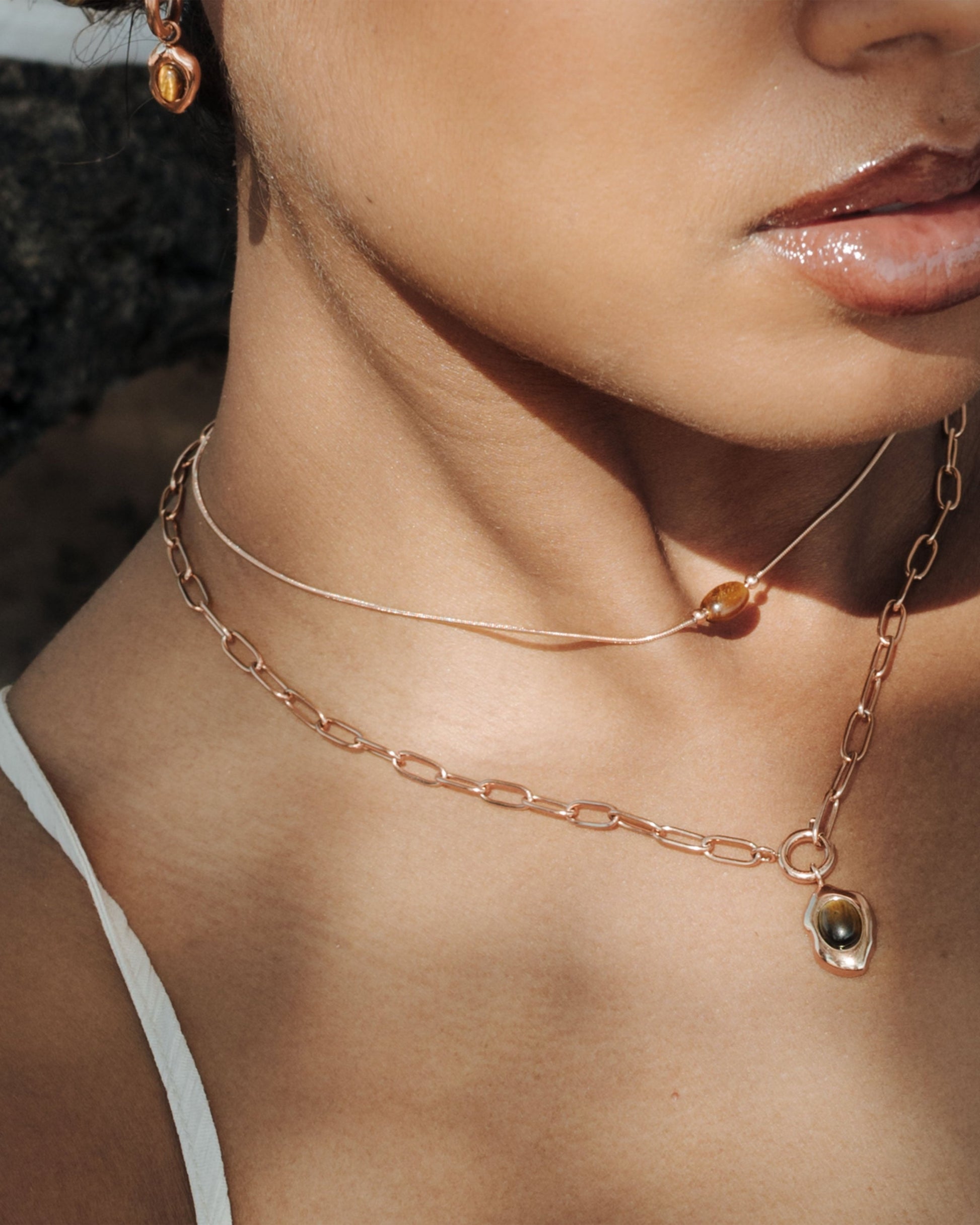 Sunflare Gem Choker Rose Gold