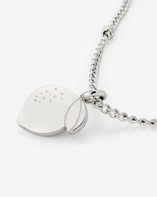 When Life gives you Lemons Necklace Silver