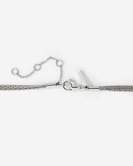 Cascade Layer Necklace Silver