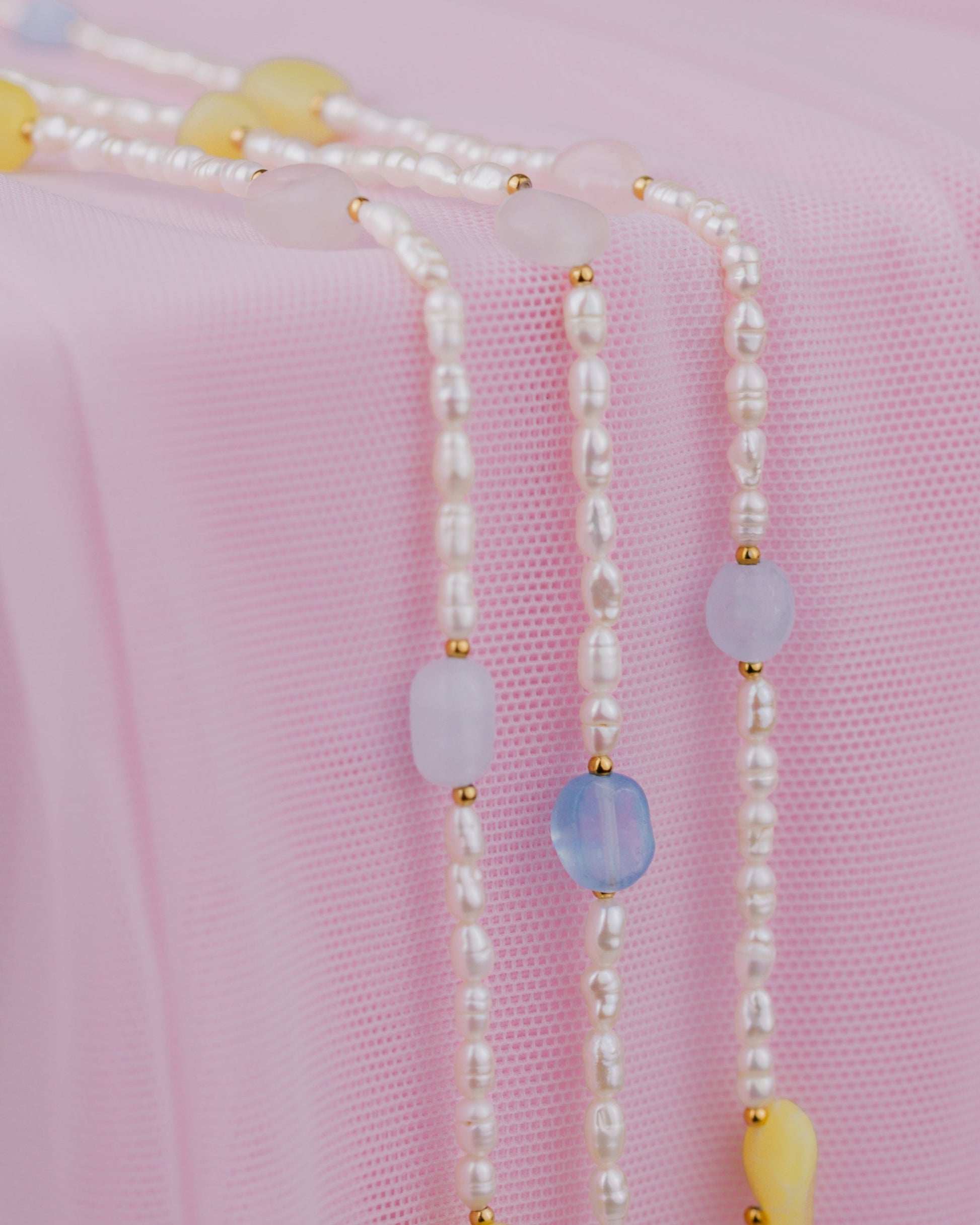 Spring Pastels Necklace Silver