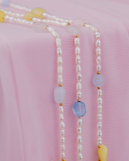 Spring Pastels Necklace Silver