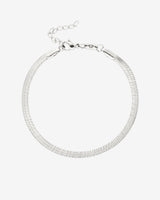 Slim Herringbone Bracelet Silver