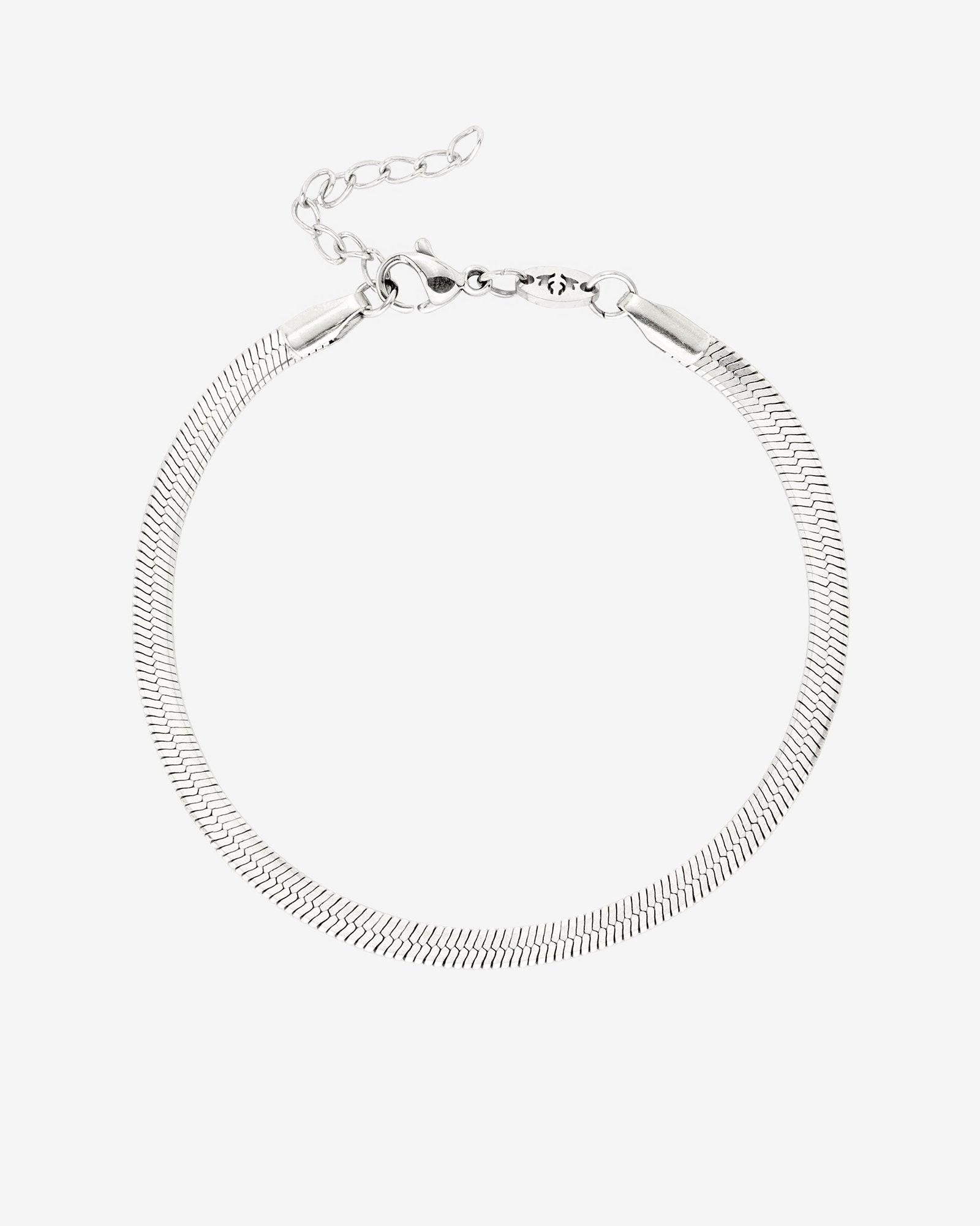 Slim Herringbone Bracelet Silver