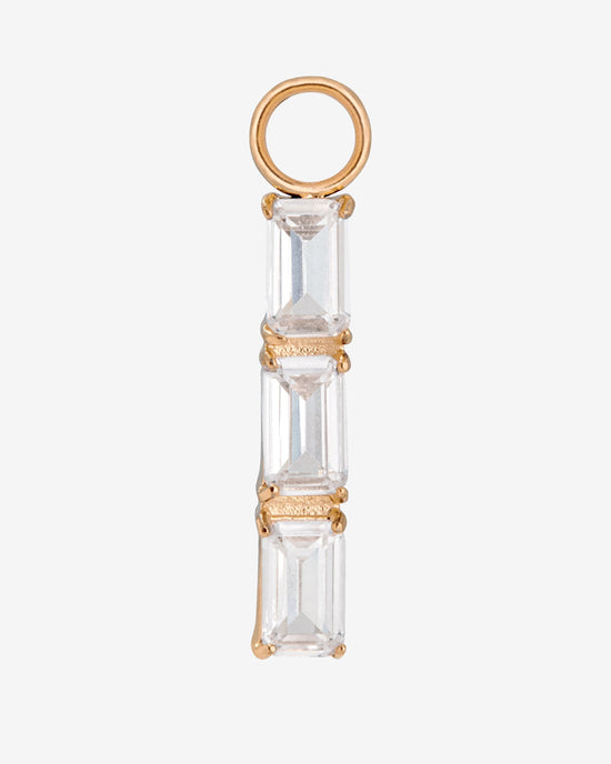 Baguette Bundle Hoop Set Small Rose Gold