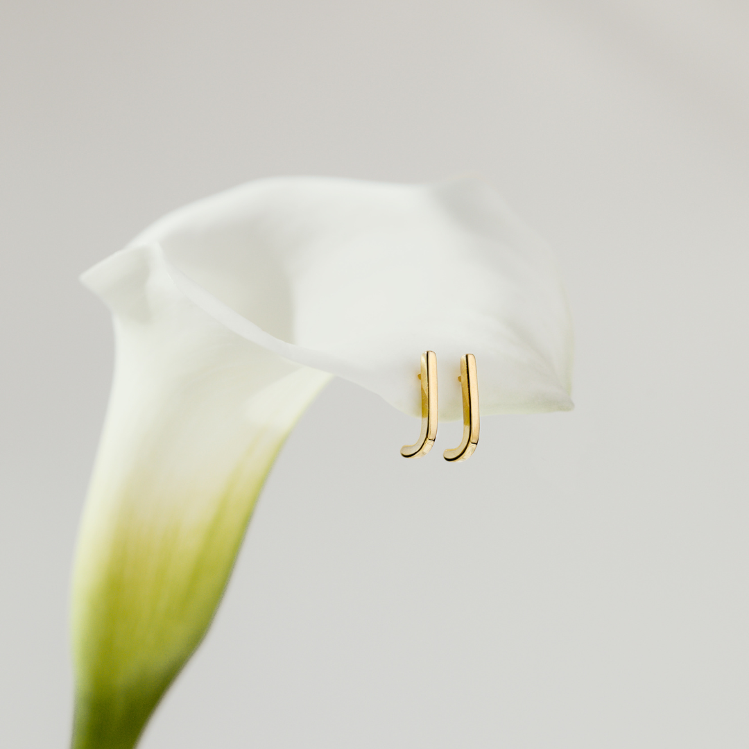 Clean Edge Studs Silver