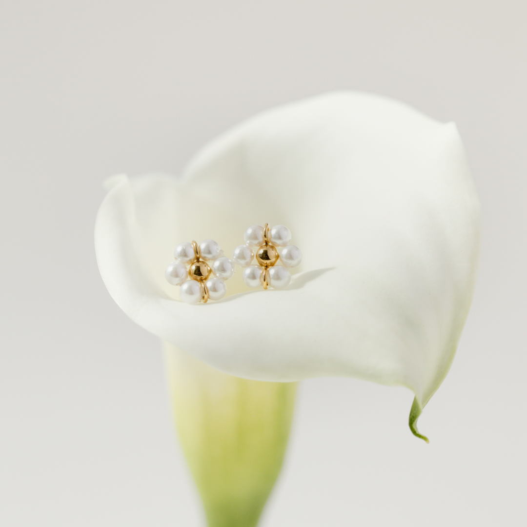 Daisy Studs Rose Gold